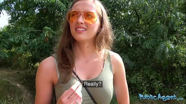 Are these the most perfect set of natural tits? Outdoor sex in public with College beauty - Public Agent