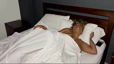 Stepson with a big dick fucks his ebony stepmother's round ass