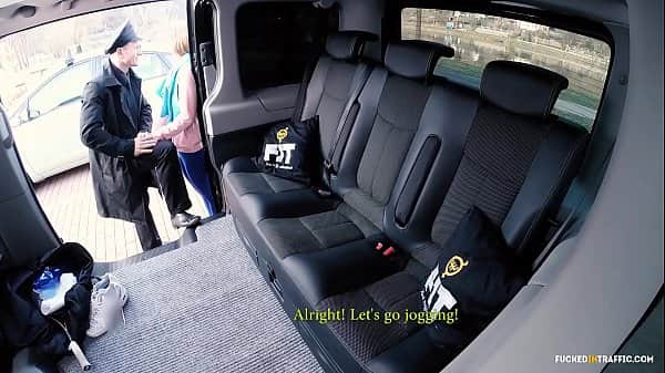 VIP SEX VAULT - Brunette Czech babe gets fucked in the backseat of the car