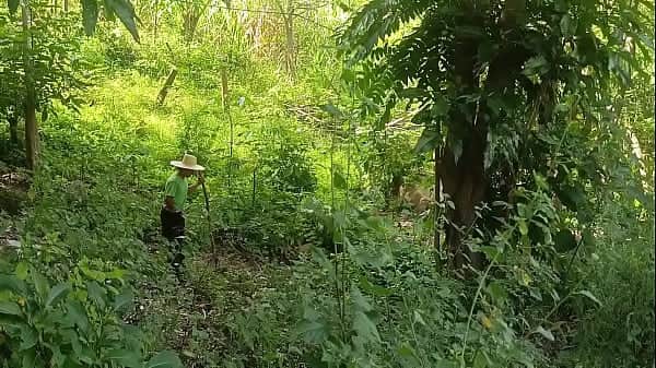 Two beautiful students in uniform get lost in the woods and meet a perverted old man and end up having an outdoor threesome