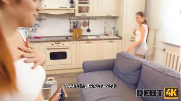 DEBT4k. Devious creditor has unforgettable foursome with three chicks
