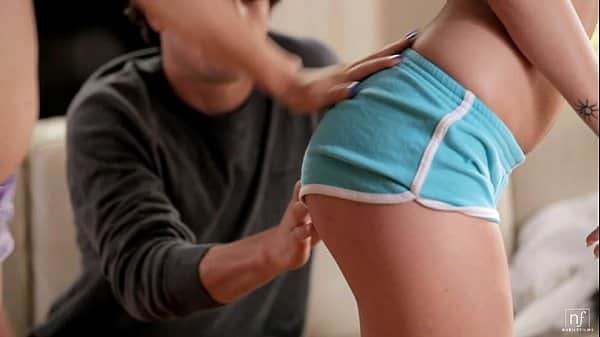 Nubile Films - Naughty girls share hard cock